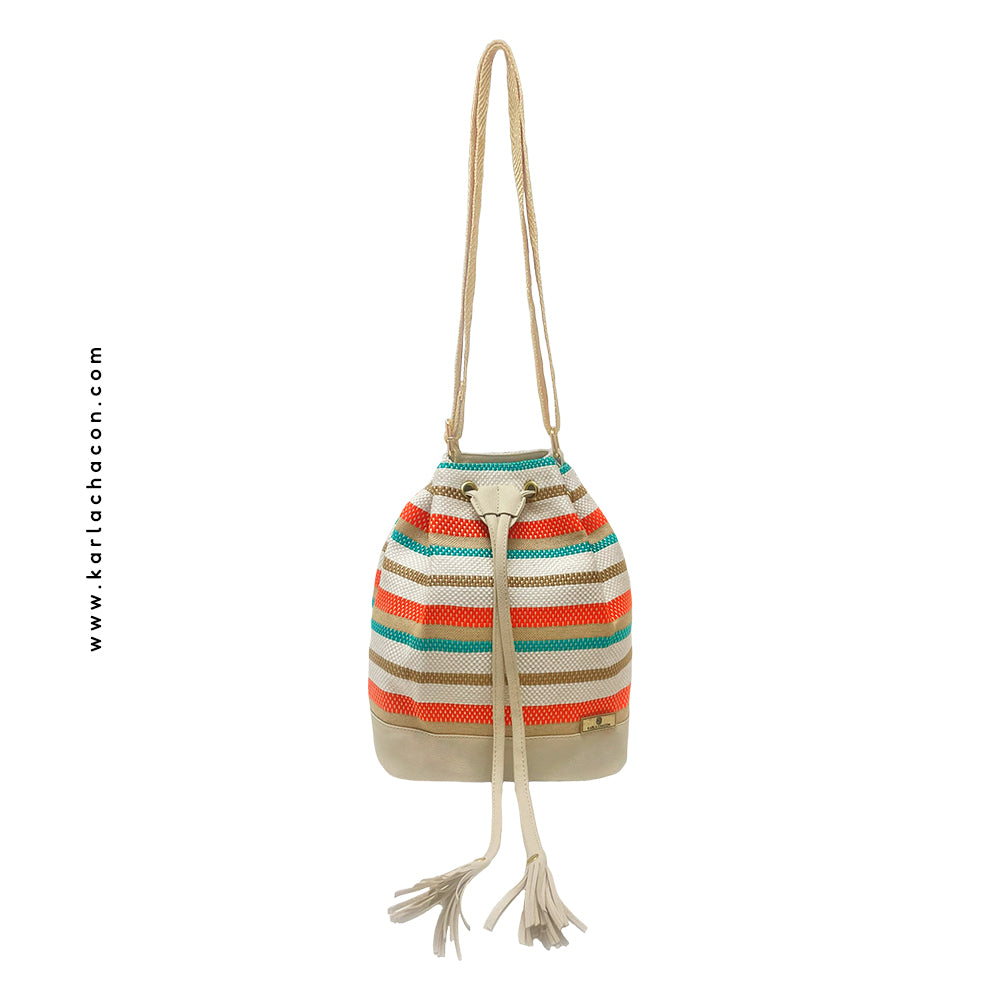 Bolso Aria Beige Con Correa Ajustable