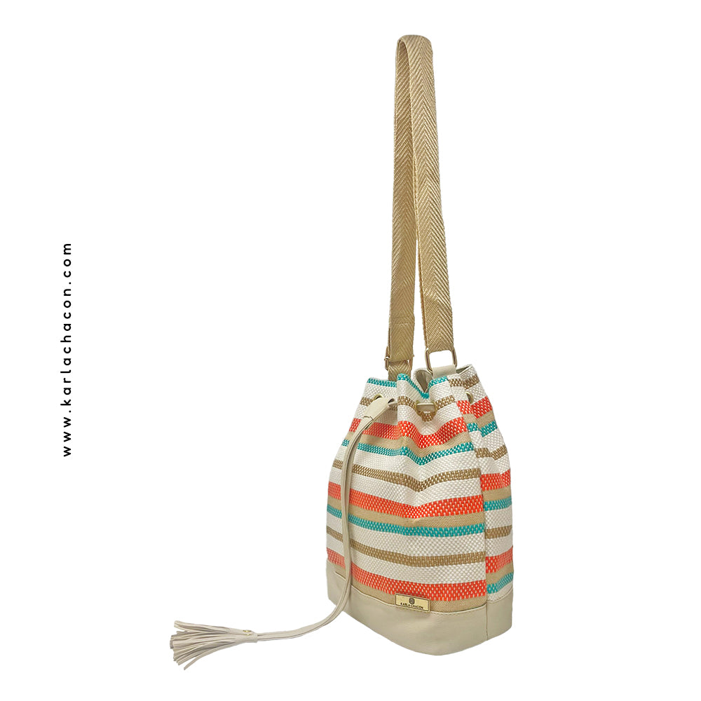 Bolso Aria Beige Con Correa Ajustable