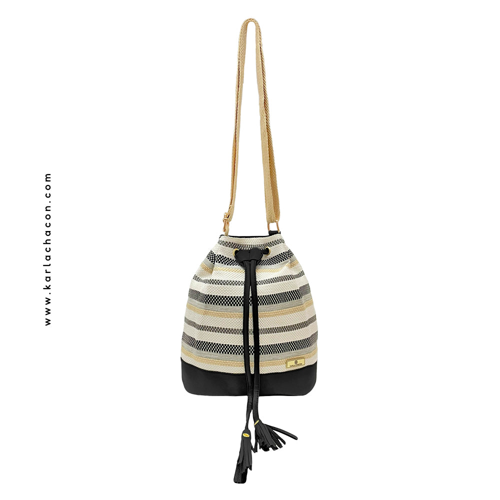 Bolso Aria Negro Con Correa Ajustable