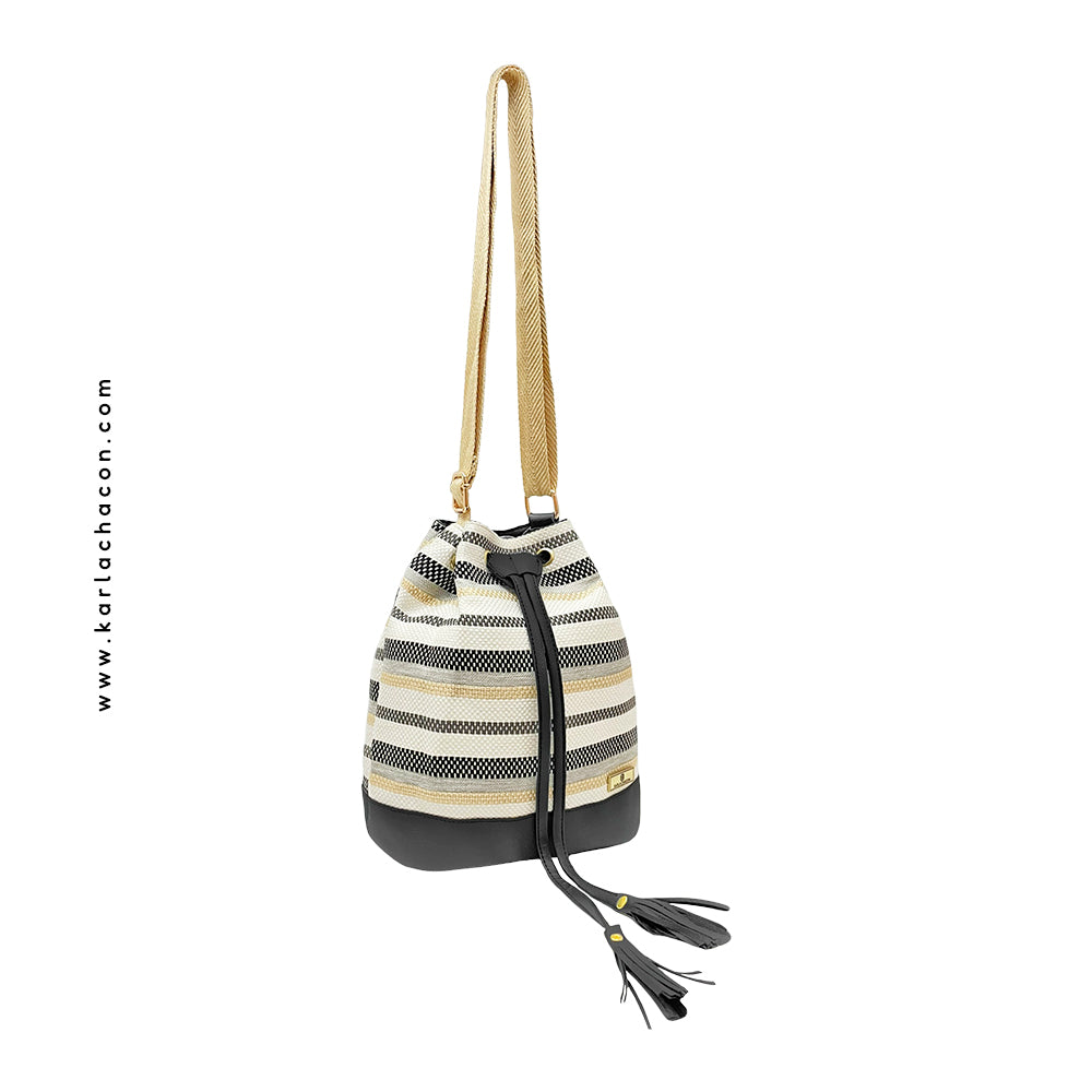 Bolso Aria Negro Con Correa Ajustable