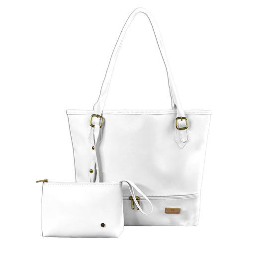 Bolso De Hombro con Cosmetiquera Asia Blanco