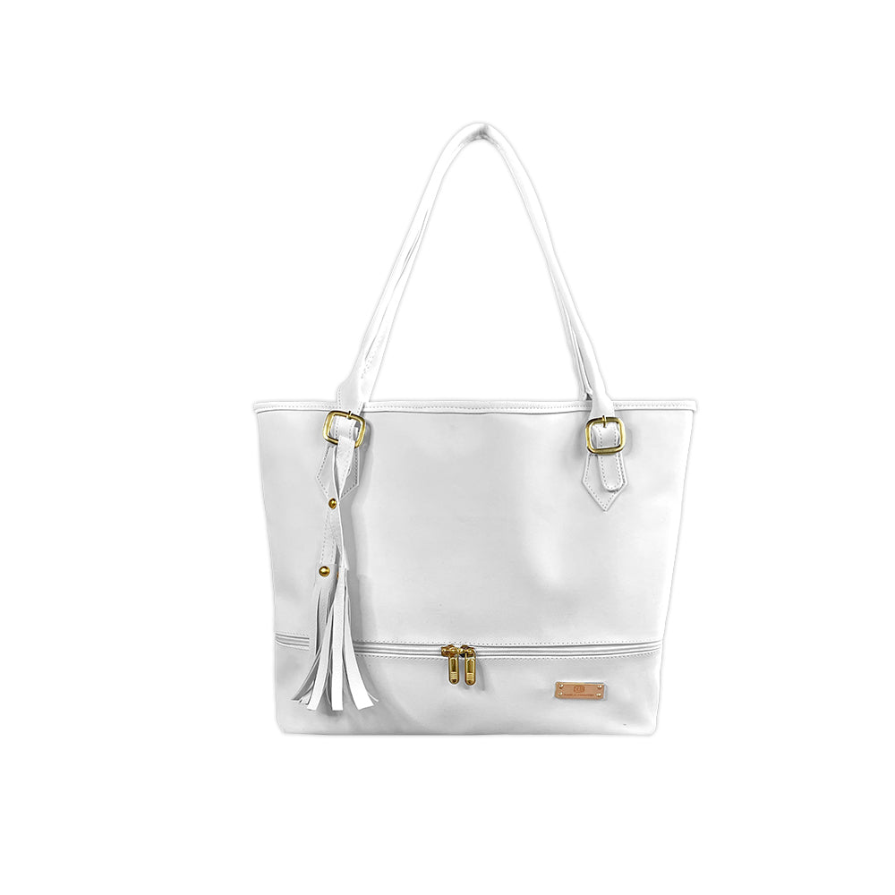 Bolso De Hombro con Cosmetiquera Asia Blanco