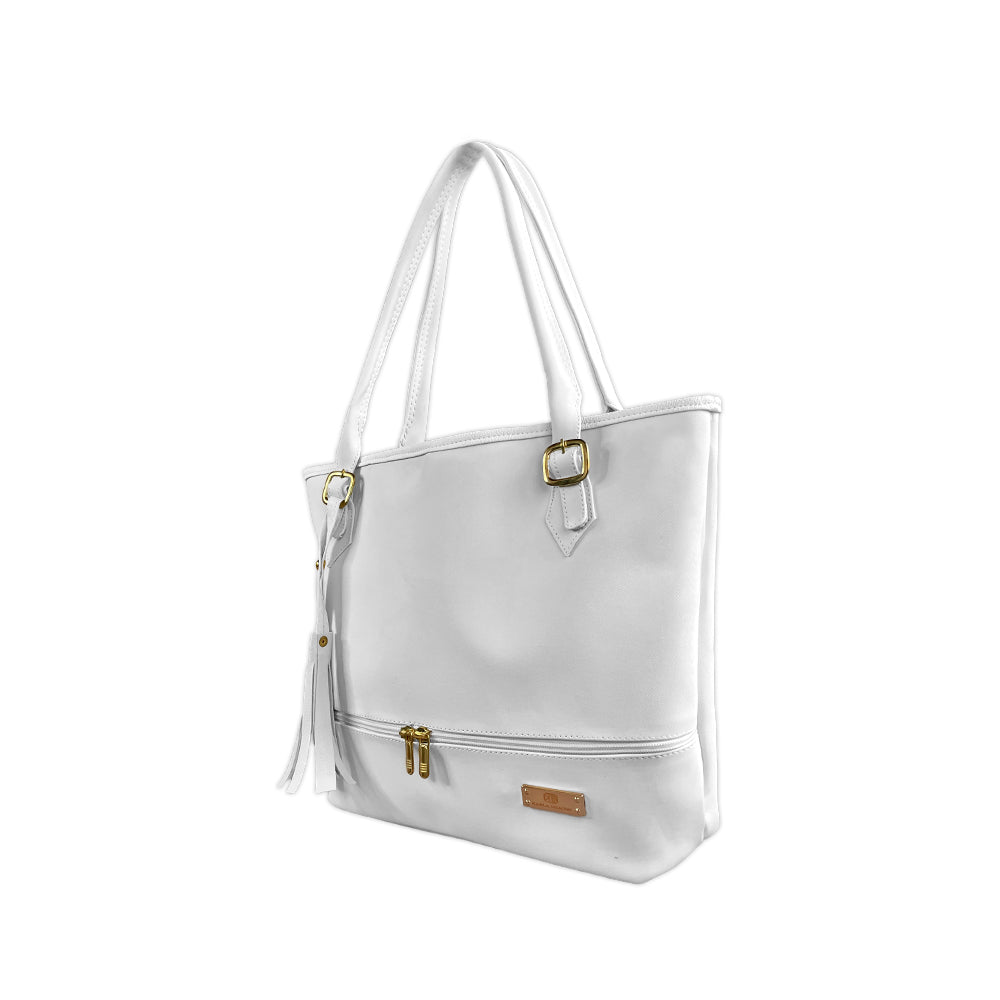 Bolso De Hombro con Cosmetiquera Asia Blanco