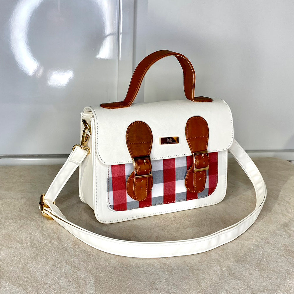 Bolso Aura Blanco Con Correa Ajustable