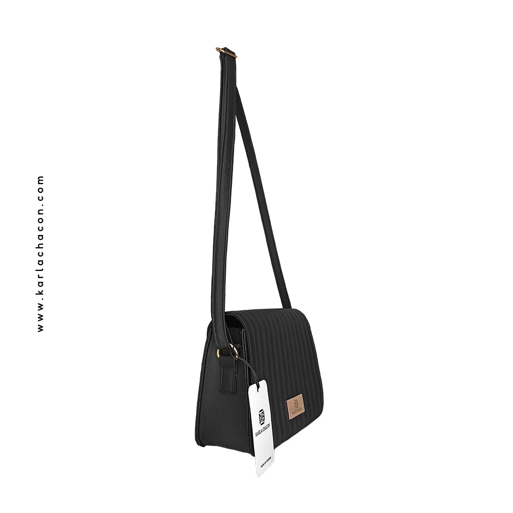 Bolso Baru Negro Con Correa Ajustable