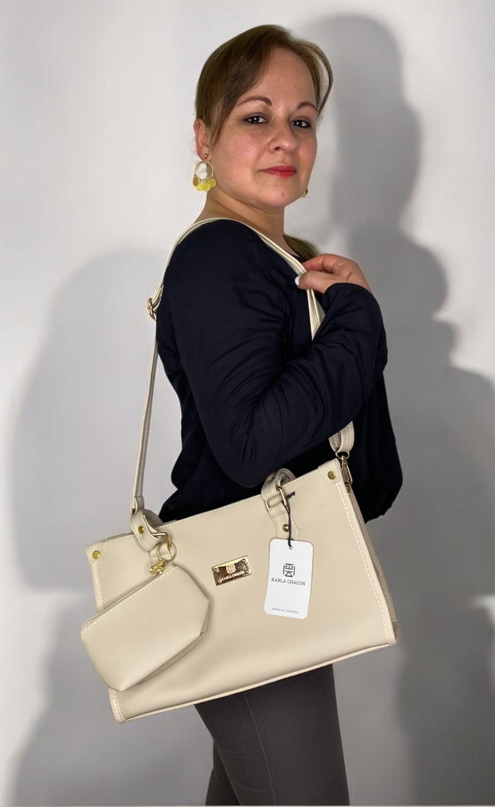 Bolso Cloe Beige con Monedero