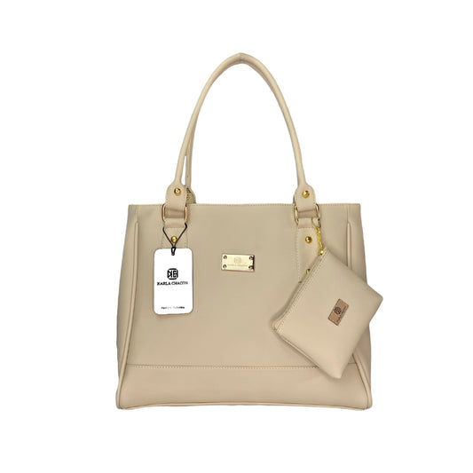 Bolso De Hombro con Monedero Crez Beige