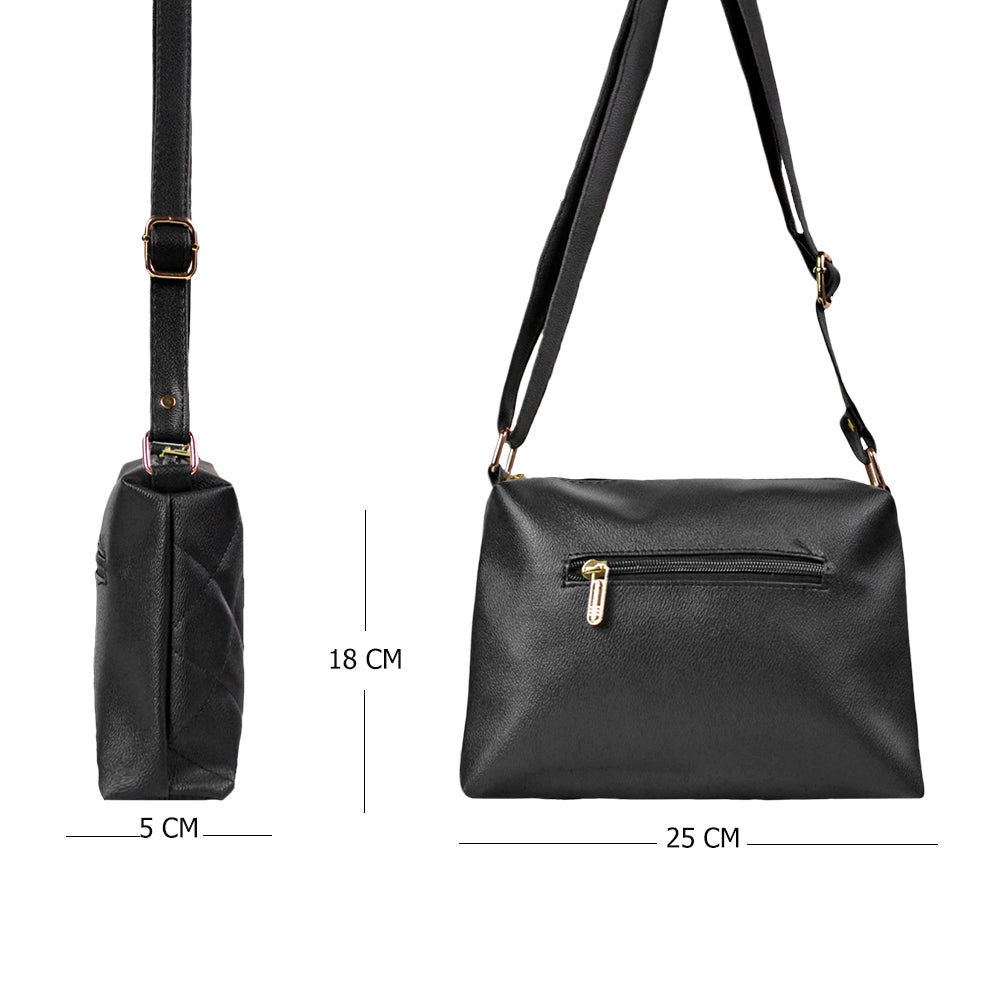 Bolso Cuba Negro Con Monedero