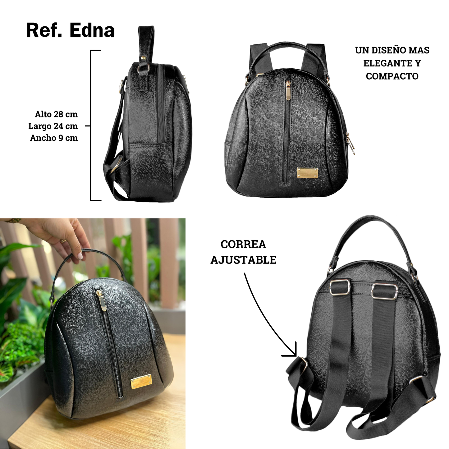 Bolso Morral Edna Negro