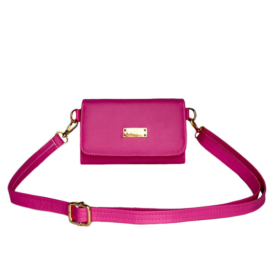 Billetera Eimy Fucsia Con Correa Ajustable