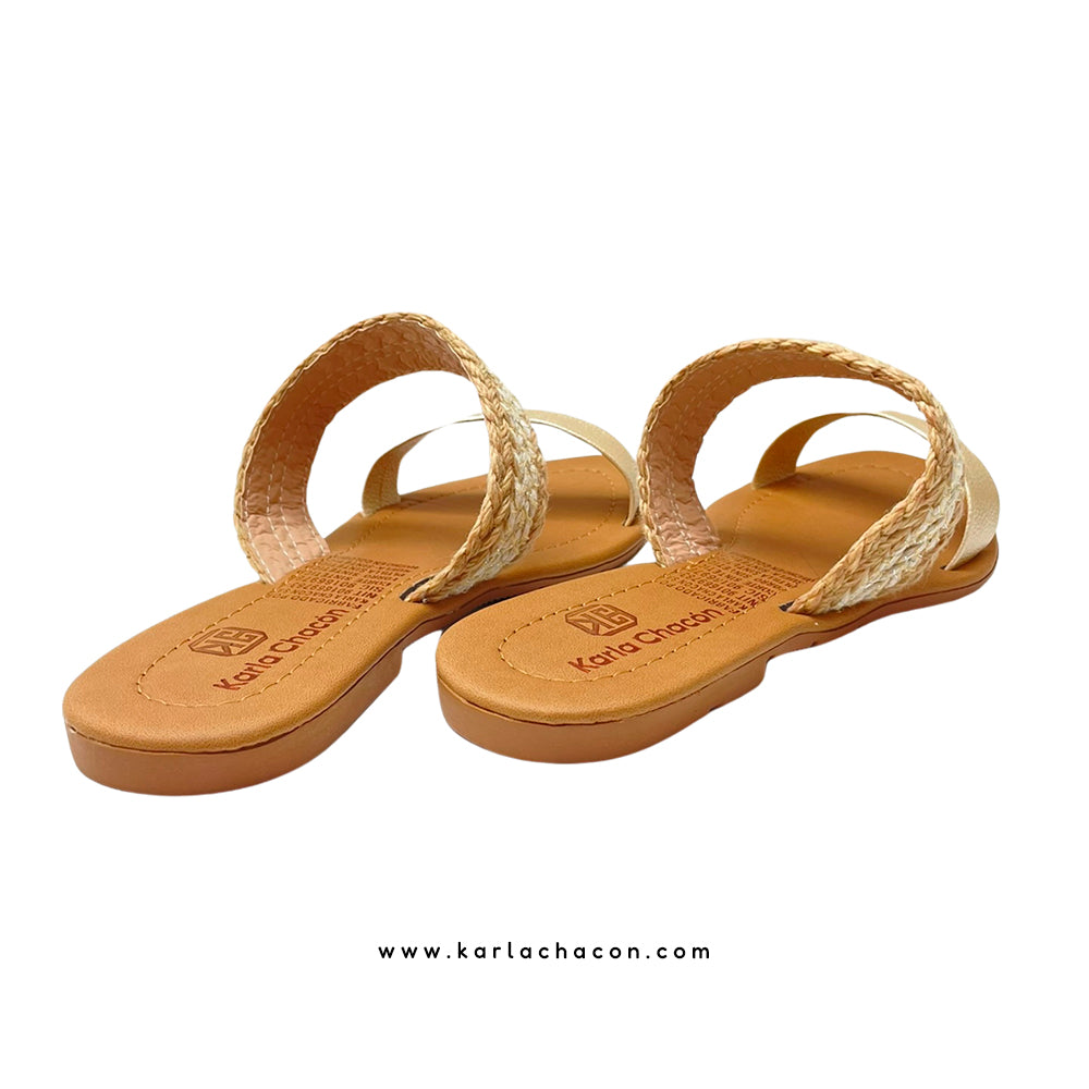 Sandalia Plana Esther Beige