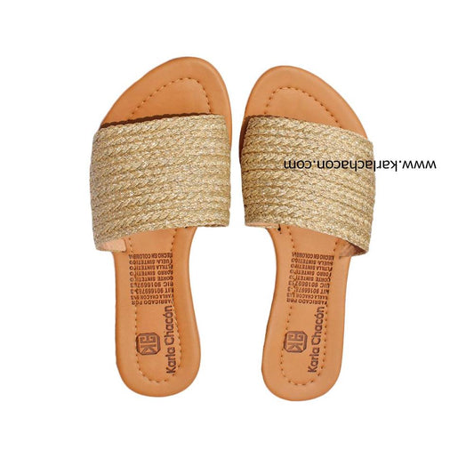 Sandalia Plana Evolet Beige