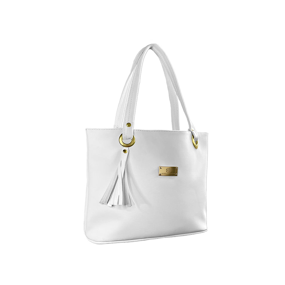 Bolso Grande con Cosmetiquera Gady Blanco