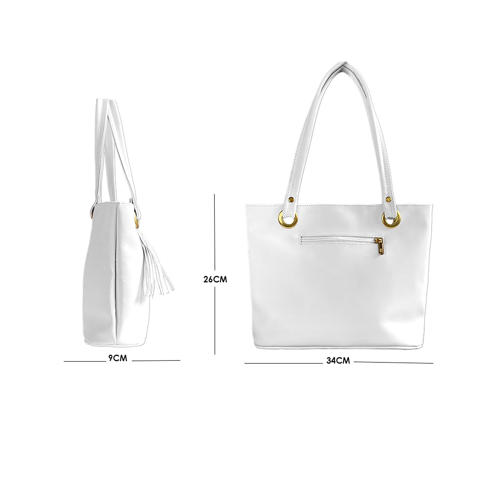 Bolso Grande con Cosmetiquera Gady Blanco