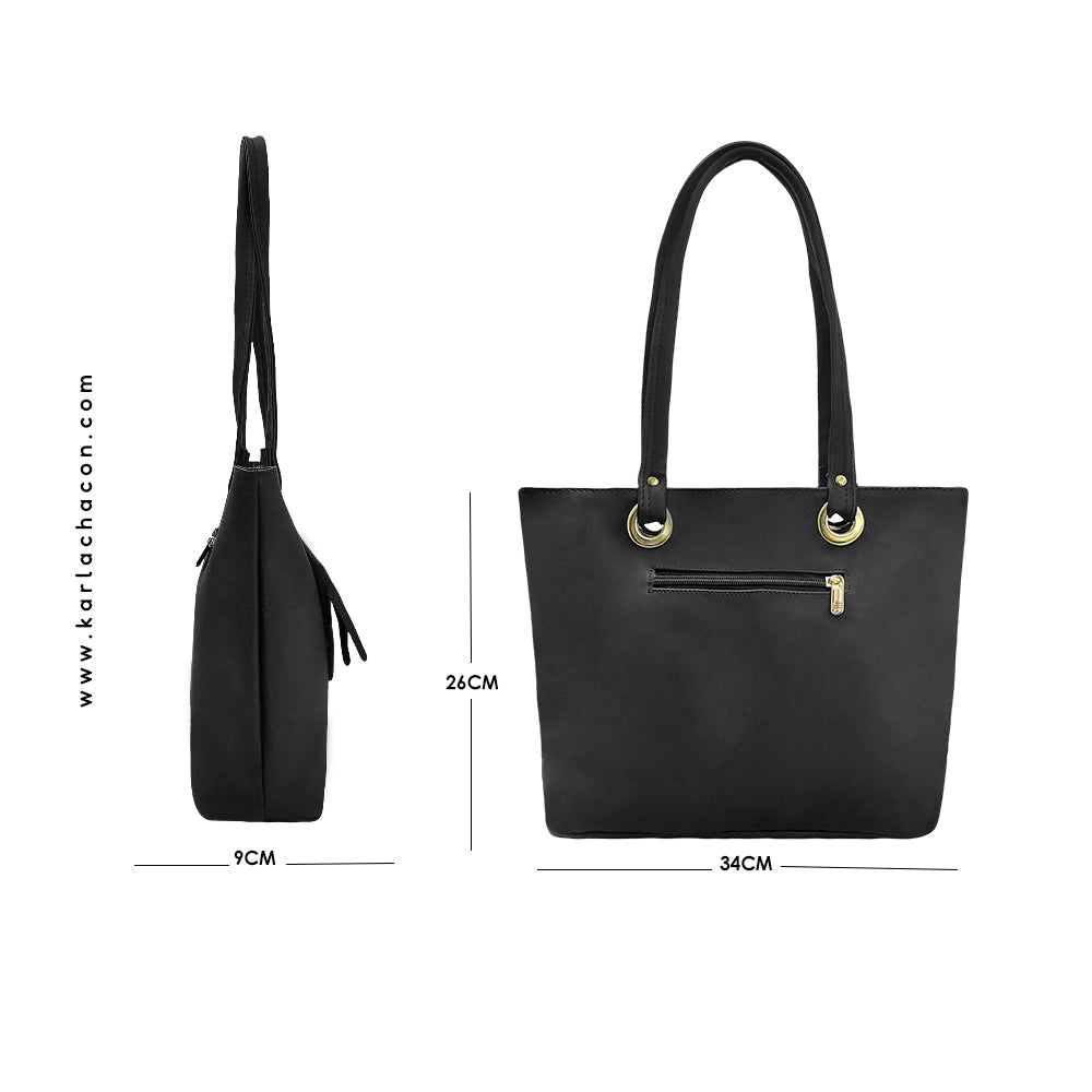 Bolso Grande con Cosmetiquera Gady Negro