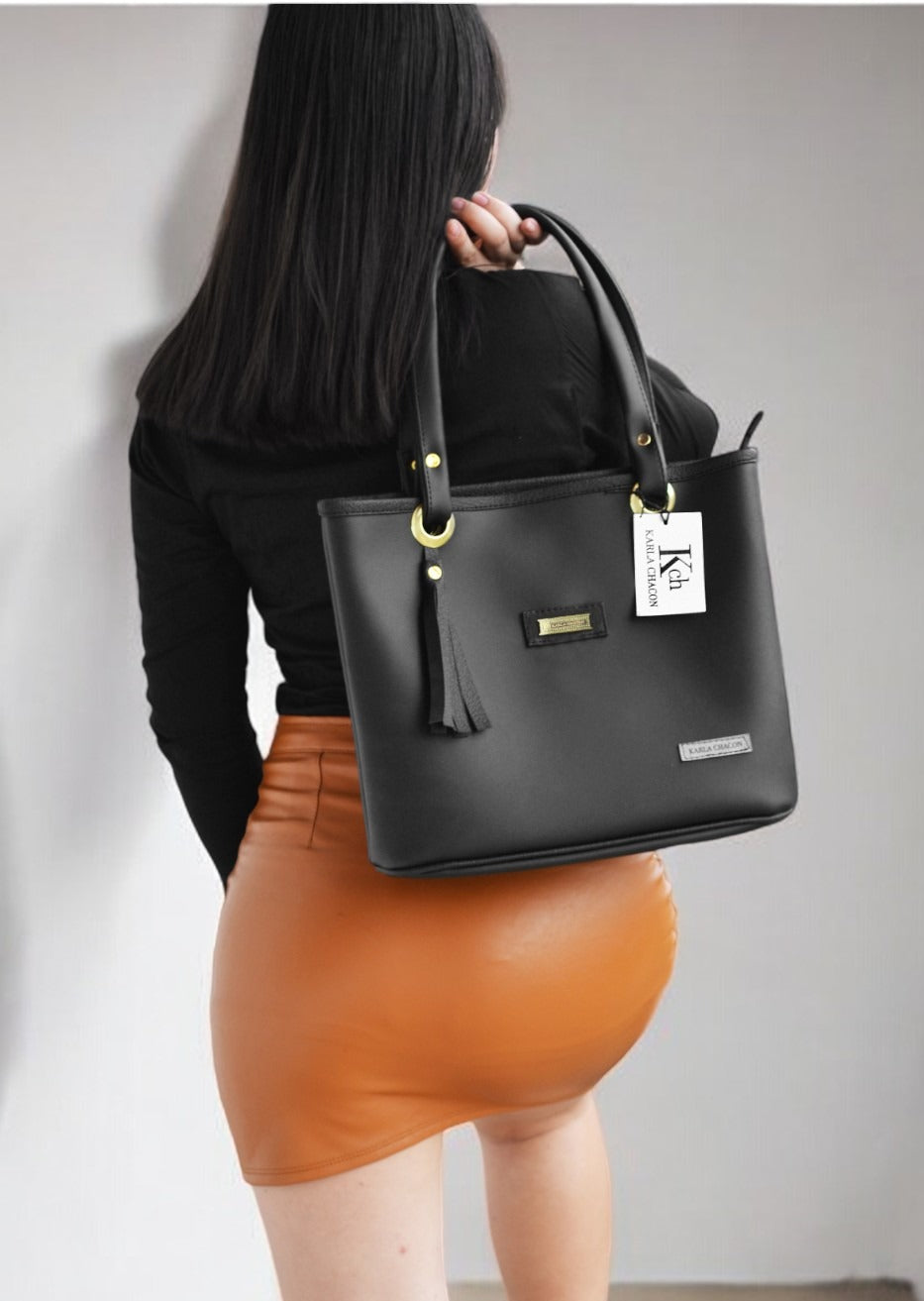 Bolso Grande con Cosmetiquera Gady Negro