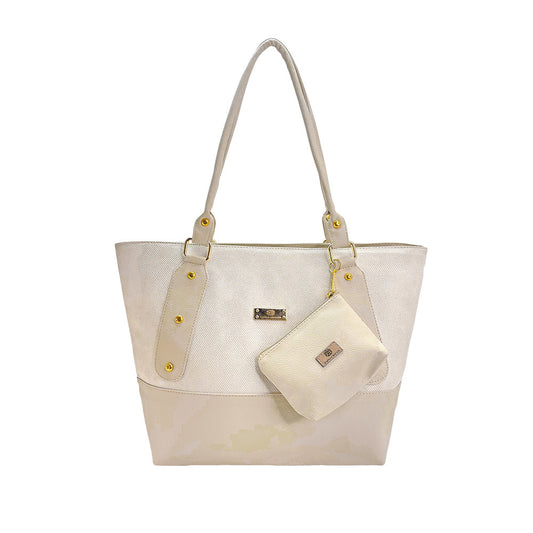 Bolso De Hombro con Monedero Gala Beige