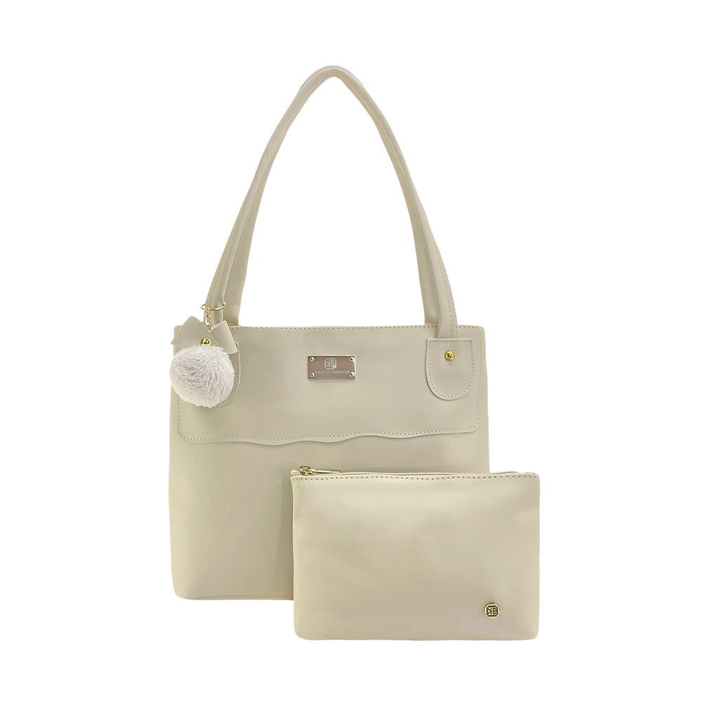 Bolso Grande con Cosmetiquera Gema Beige