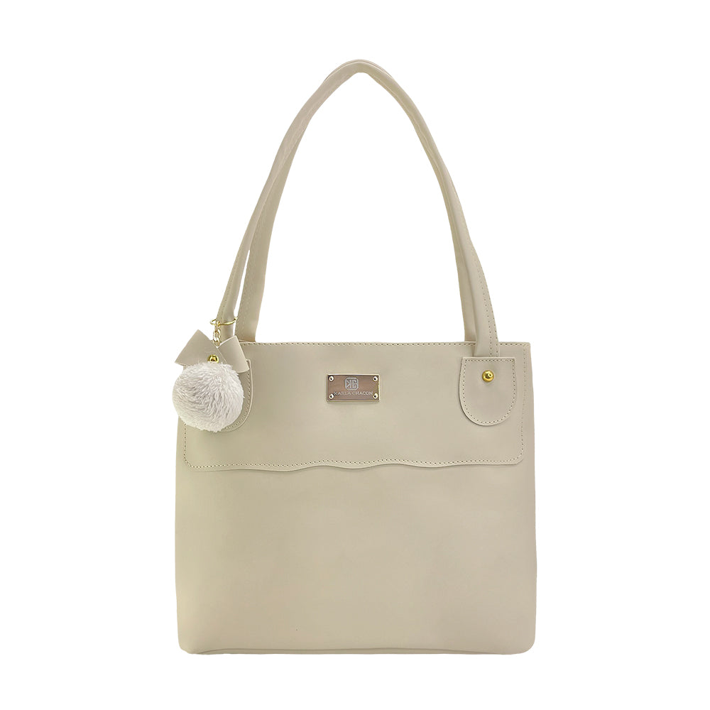 Bolso Grande con Cosmetiquera Gema Beige