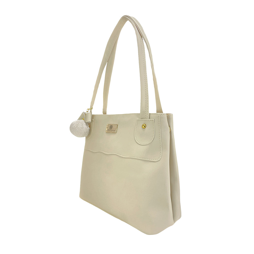 Bolso Grande con Cosmetiquera Gema Beige