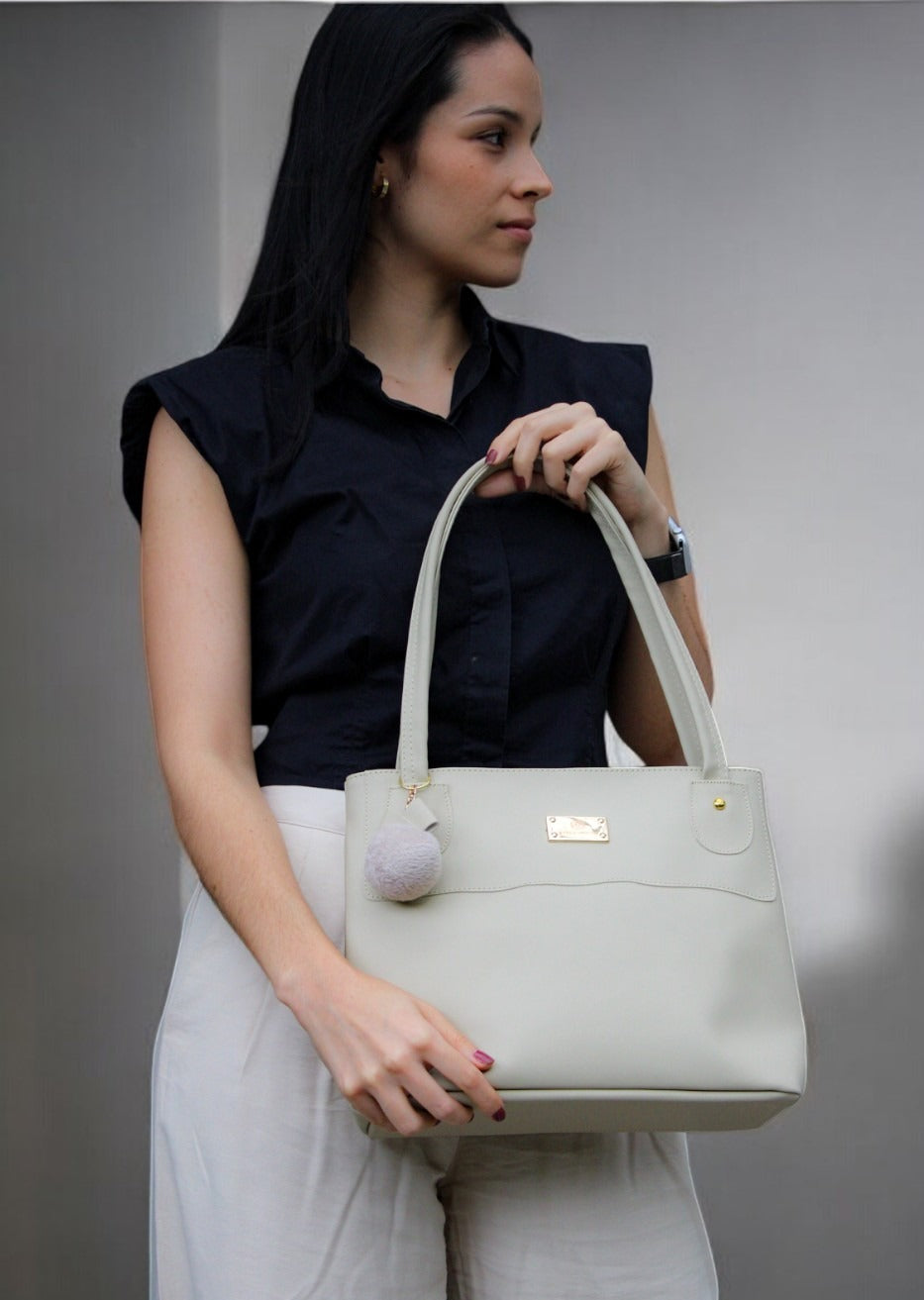 Bolso Grande con Cosmetiquera Gema Beige