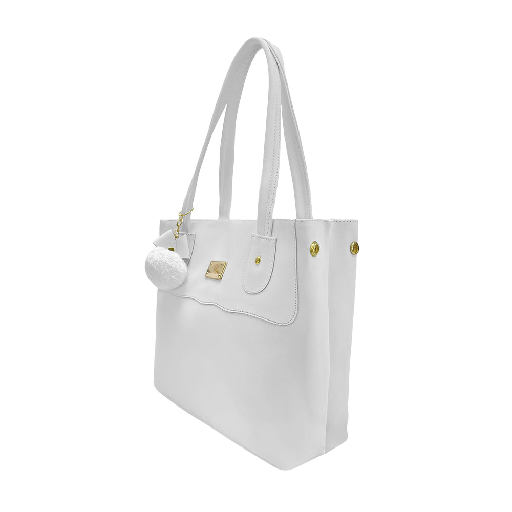 Bolso Grande con Cosmetiquera Gema Blanco