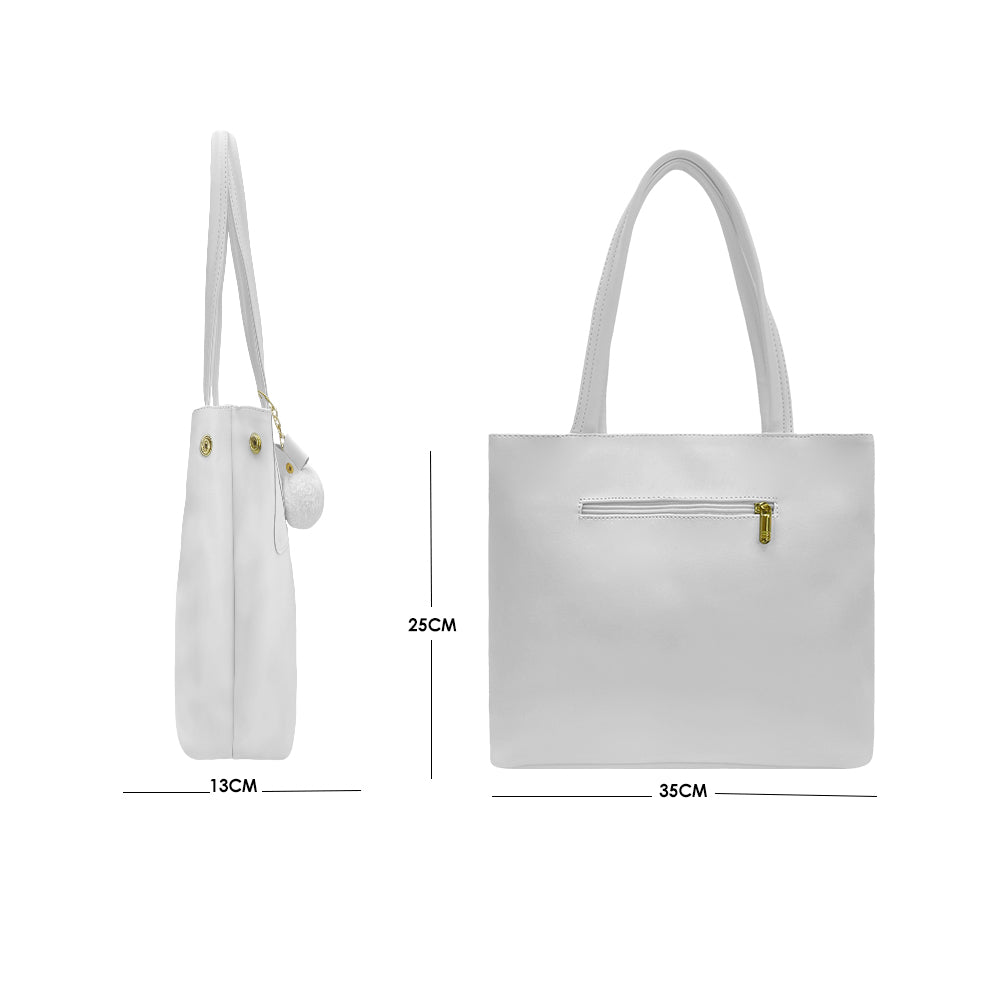 Bolso Grande con Cosmetiquera Gema Blanco