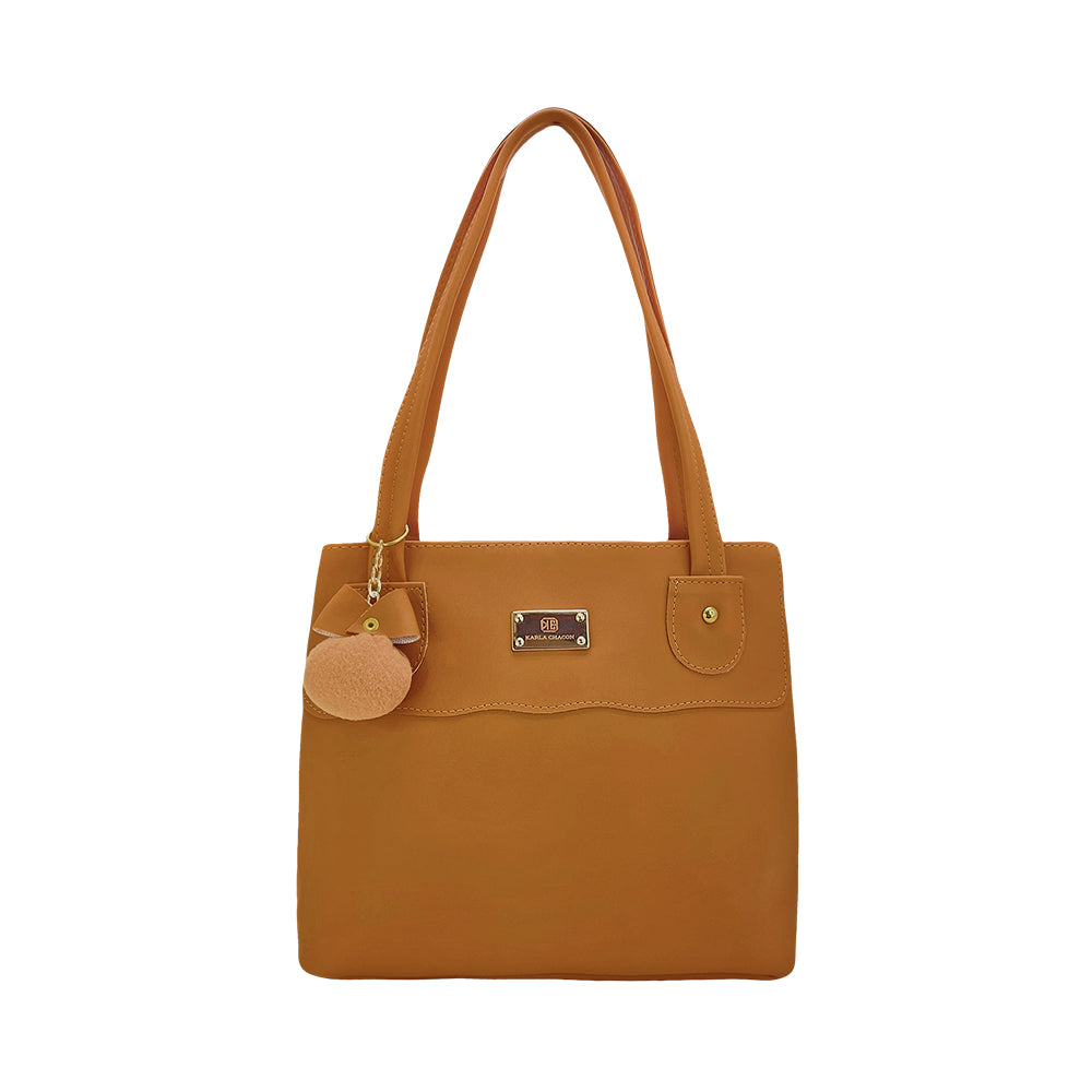 Bolso Grande con Cosmetiquera Gema Miel