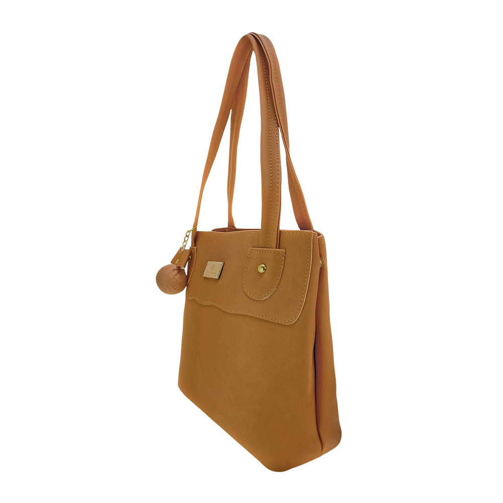 Bolso Grande con Cosmetiquera Gema Miel