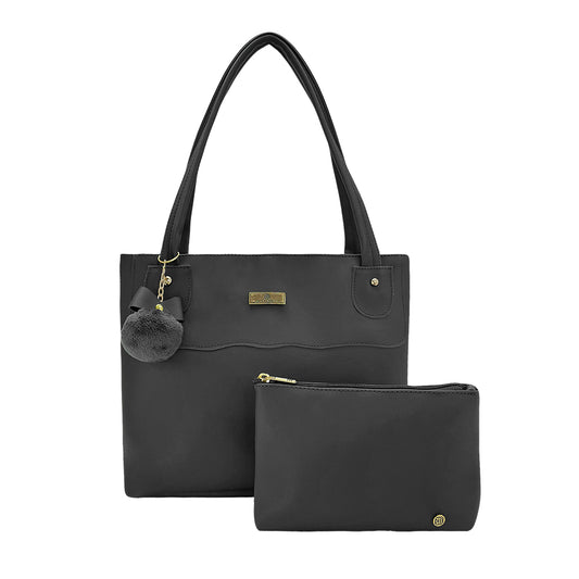 Bolso Grande con Cosmetiquera Gema Negro