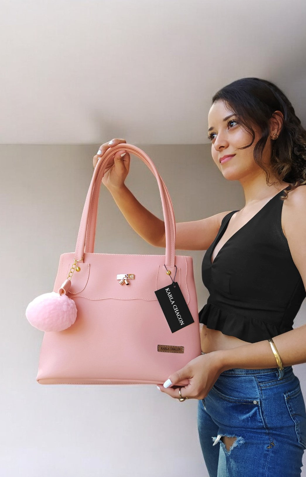 Bolso Gema Rosa con Cosmetiquera