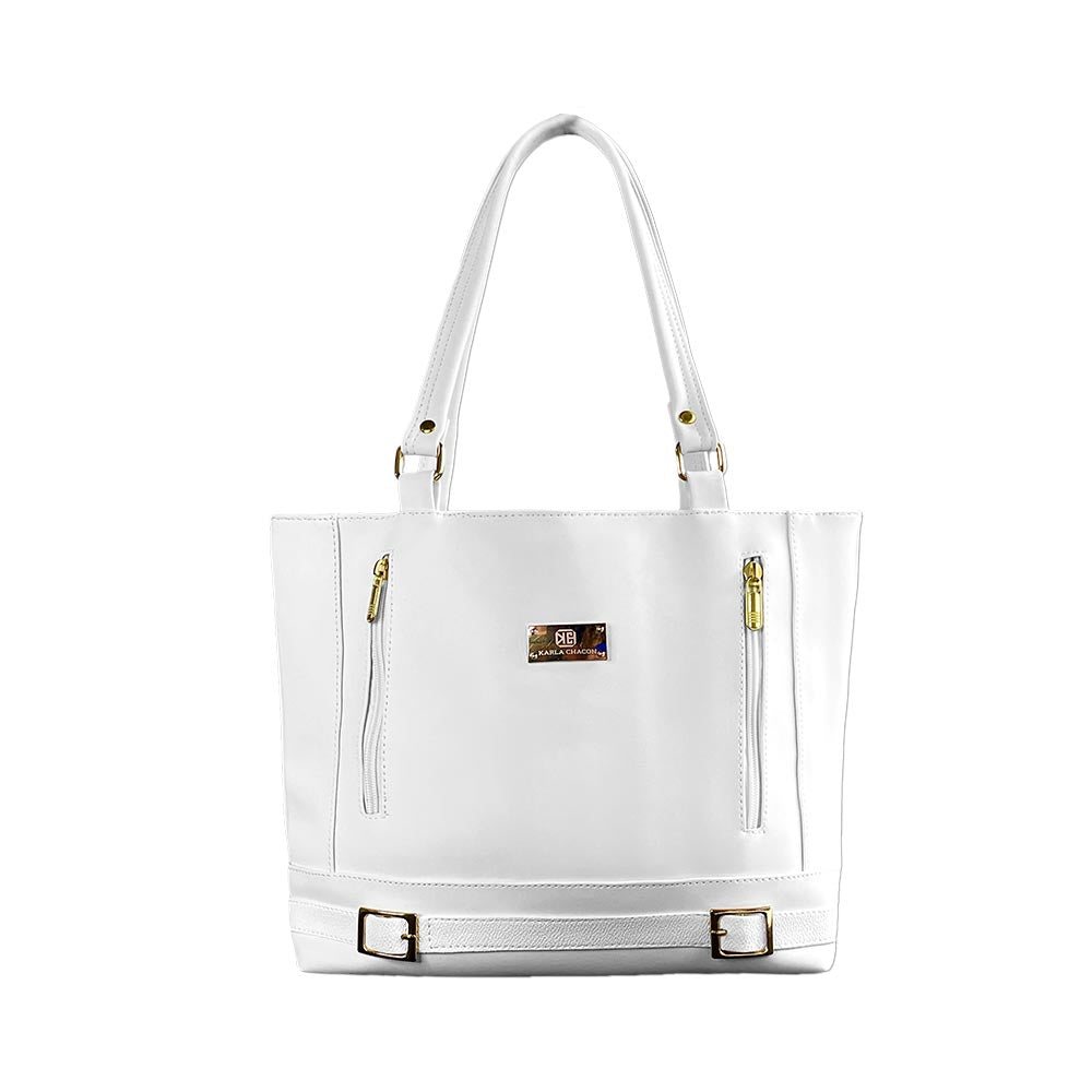 Bolso Tote Gigi Blanco Con Cosmetiquera