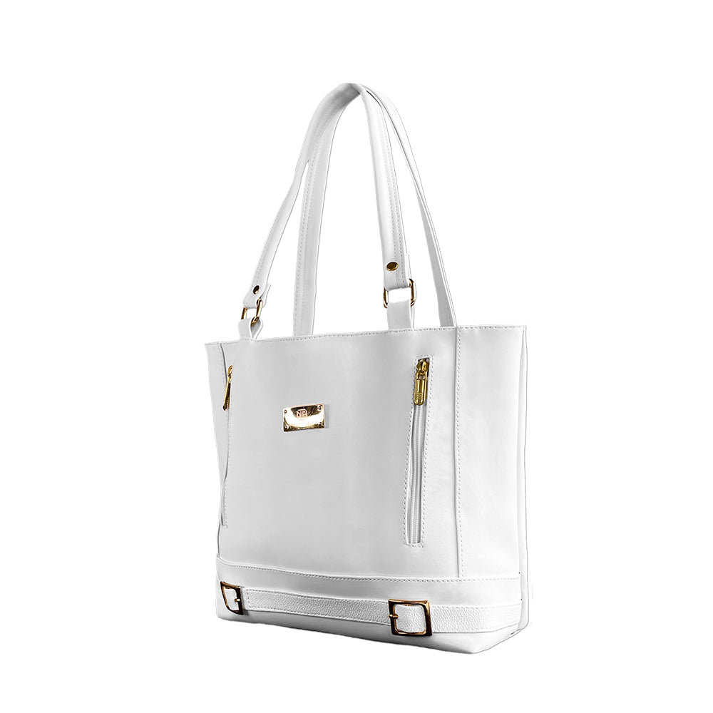 Bolso Tote Gigi Blanco Con Cosmetiquera