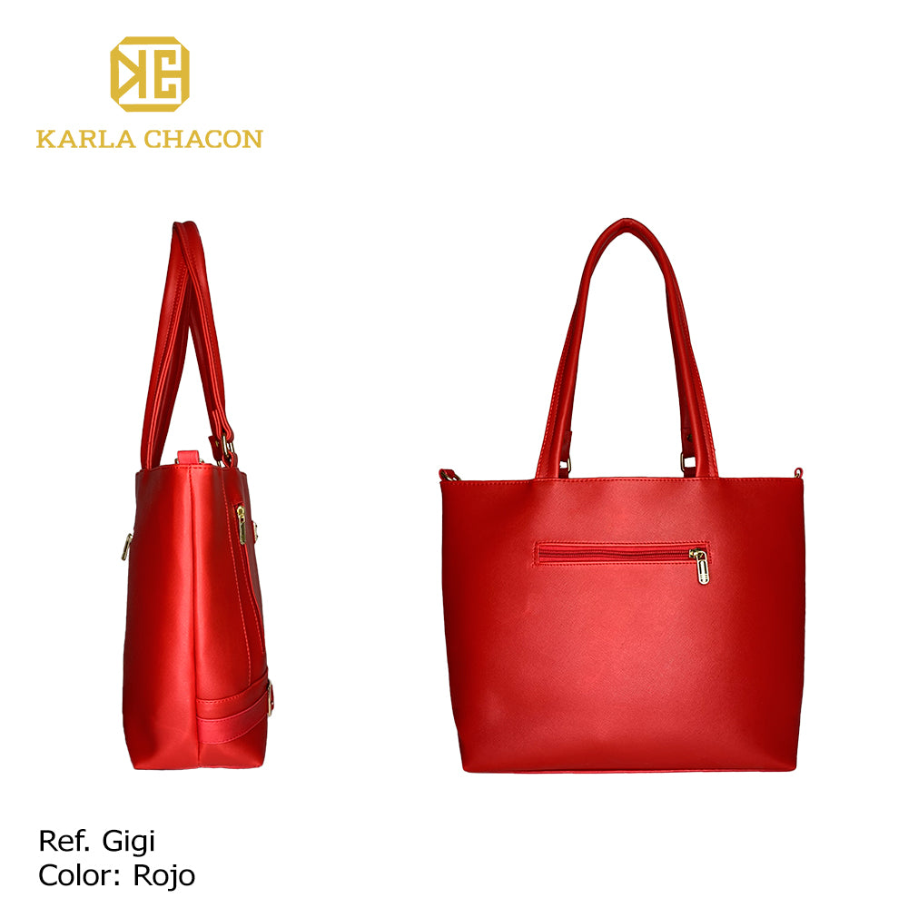 Bolso Tote Gigi Rojo Con Cosmetiquera