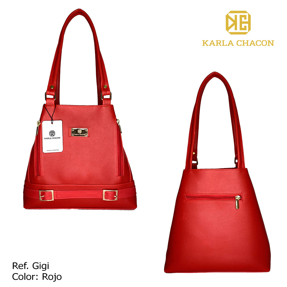 Bolso Tote Gigi Rojo Con Cosmetiquera