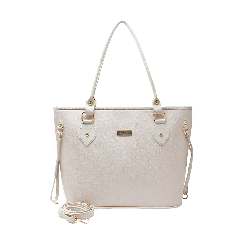 Bolso Tote Jade Beige Con Correa Ajustable