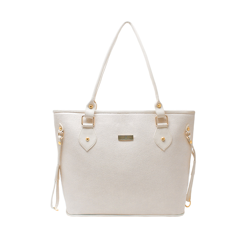 Bolso Tote Jade Beige Con Correa Ajustable