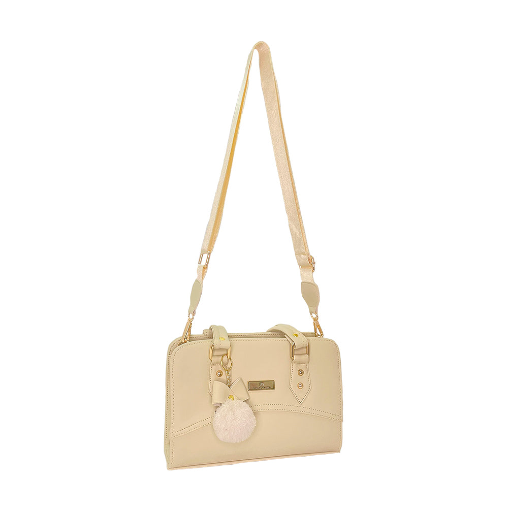 Bolso June Beige Con Correa Ajustable