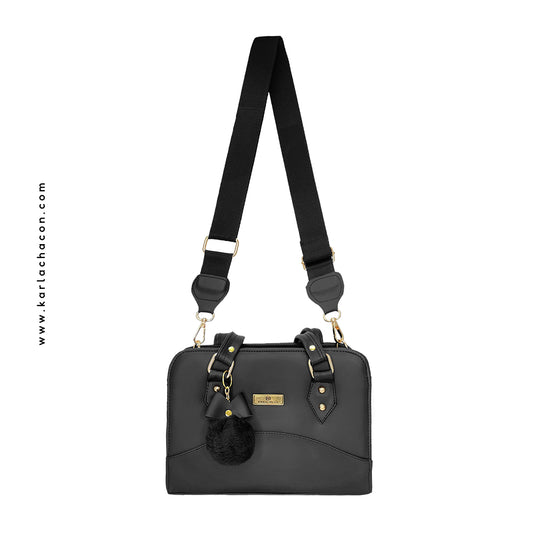 Bolso June Negro Con Correa Ajustable