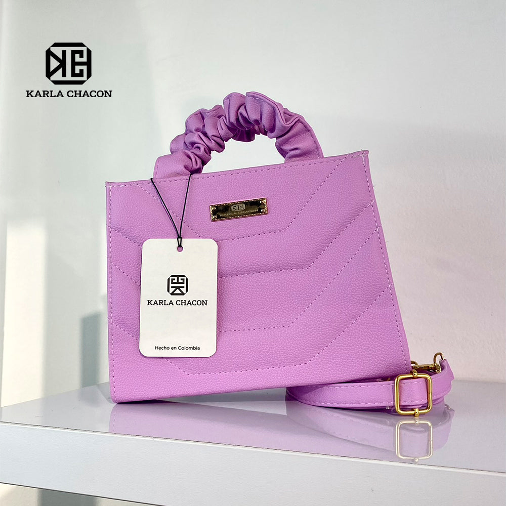 Bolso Kare Lila Con Correa Ajustable