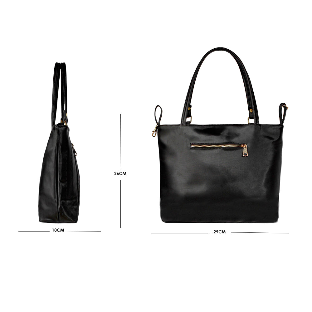 Bolso De Hombro con Cosmetiquera Lety Negro