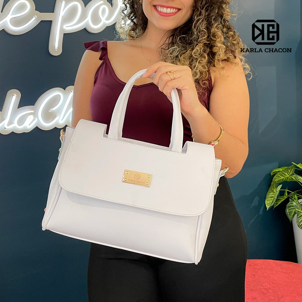 Bolso Lily Blanco Con Correa Ajustable