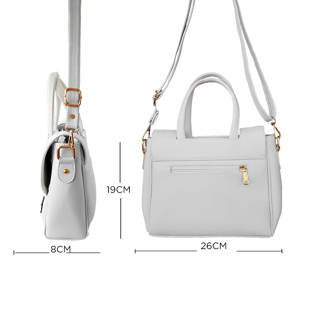 Bolso Lily Blanco Con Correa Ajustable