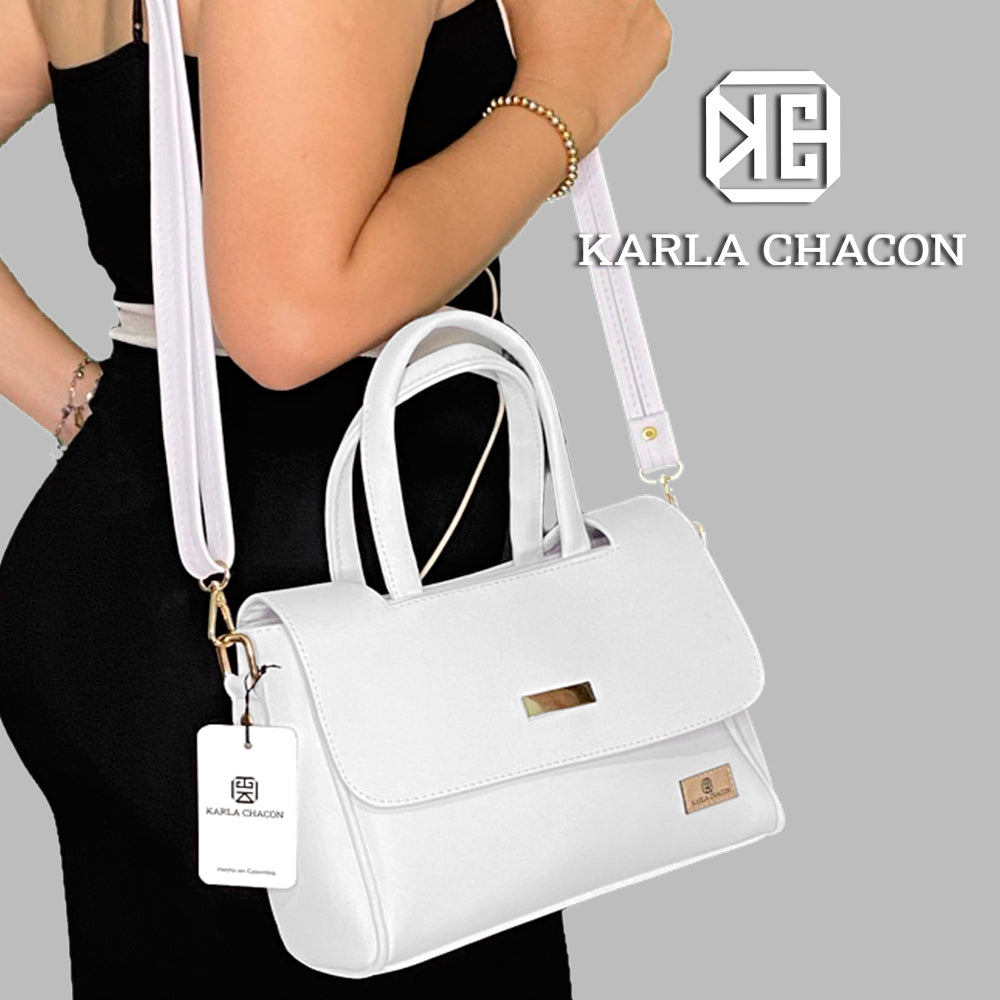 Bolso Lily Blanco Con Correa Ajustable