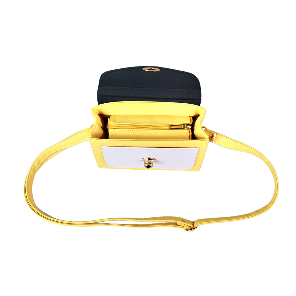 Bolso Lulu Amarillo Con Correa Ajustable