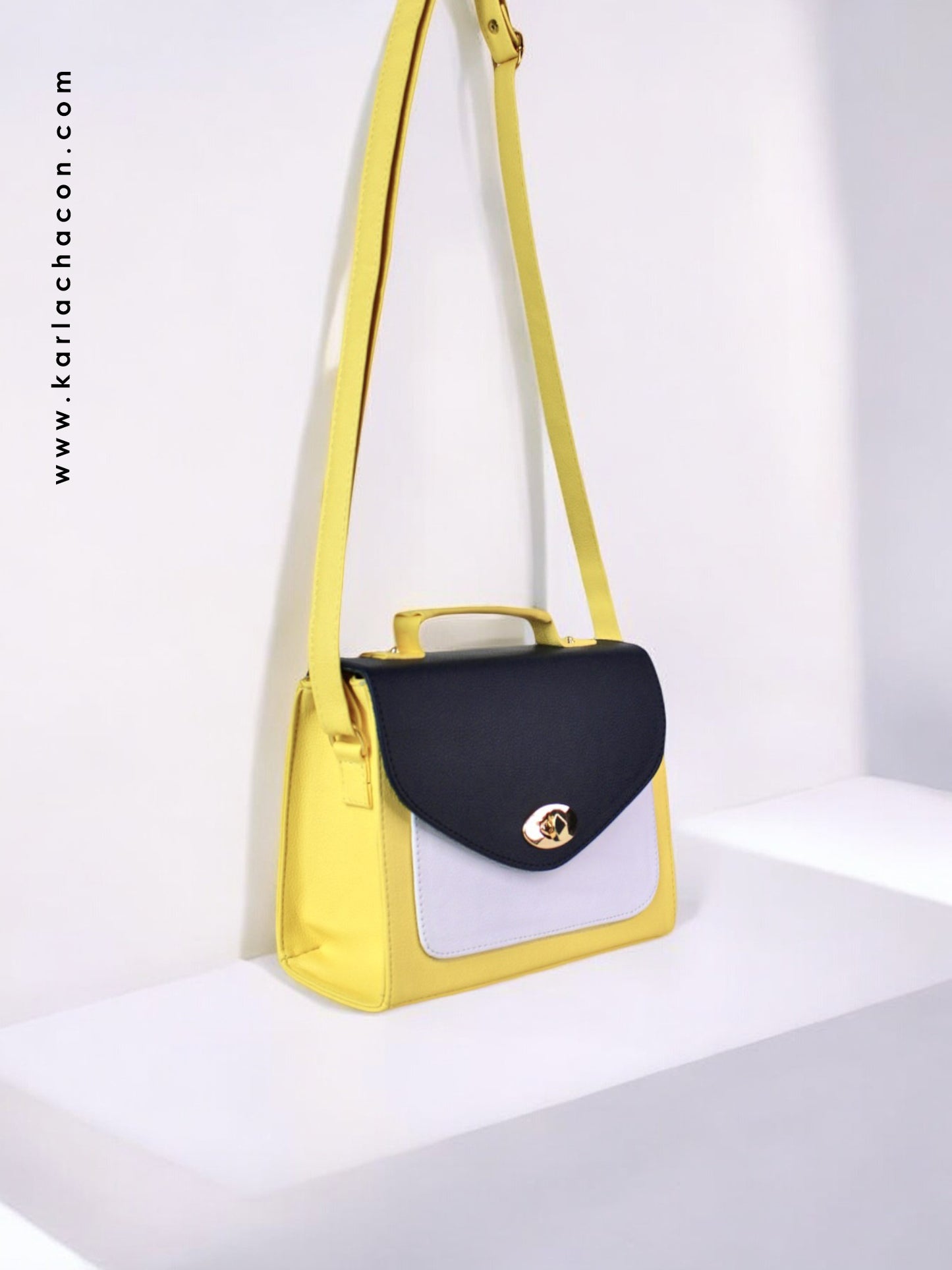 Bolso Lulu Amarillo Con Correa Ajustable