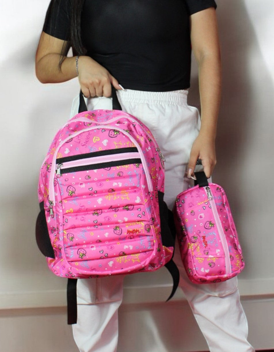 Morral Max Fucsia Con Cartuchera