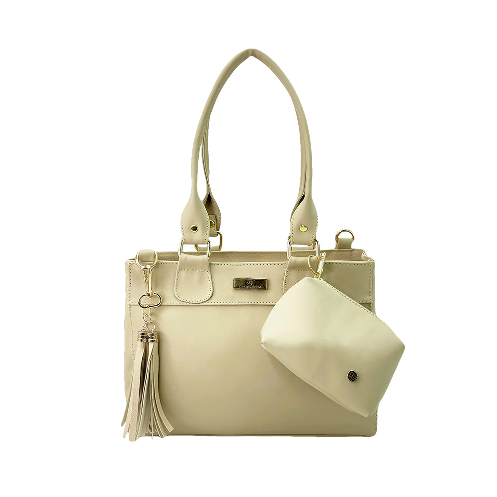 Bolso Naza Beige Con Monedero