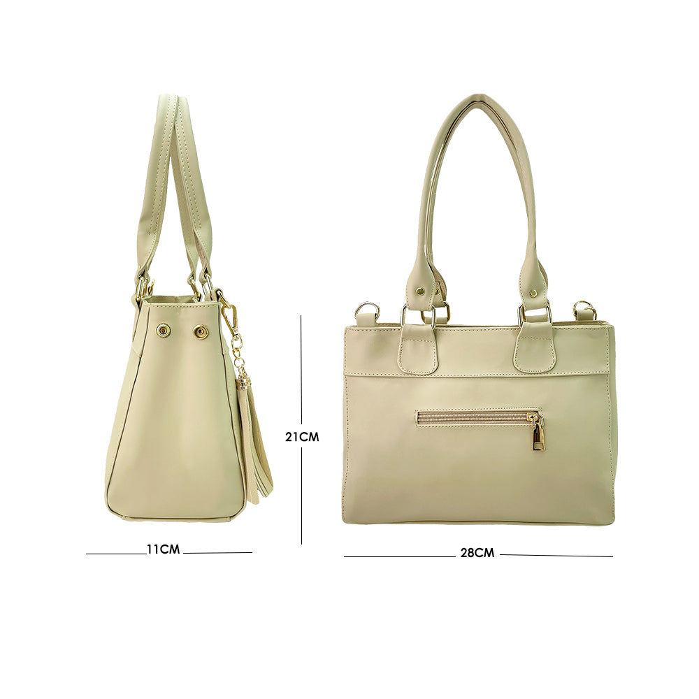 Bolso Naza Beige Con Monedero