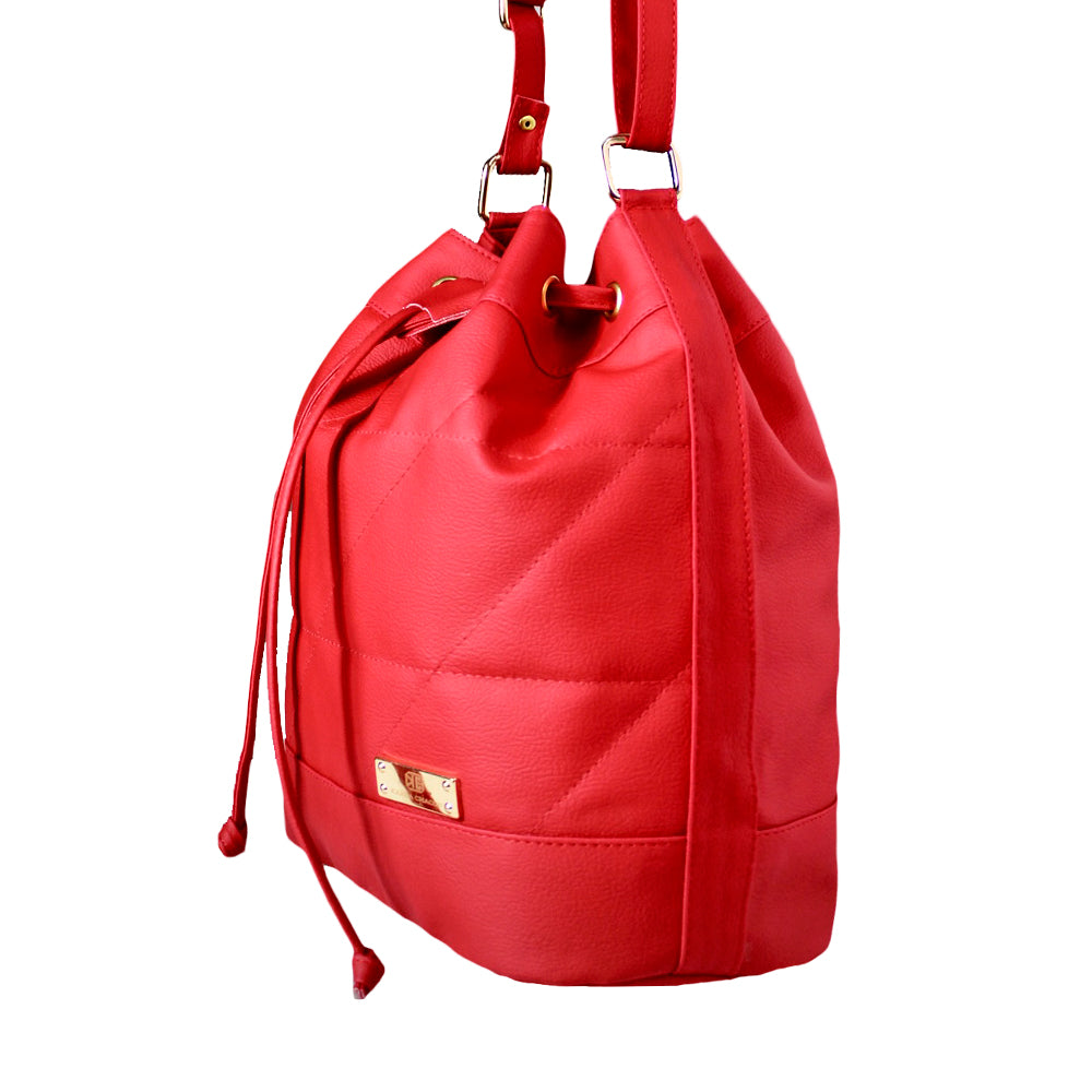 Bolso Nena Rojo Con Correa Ajustable